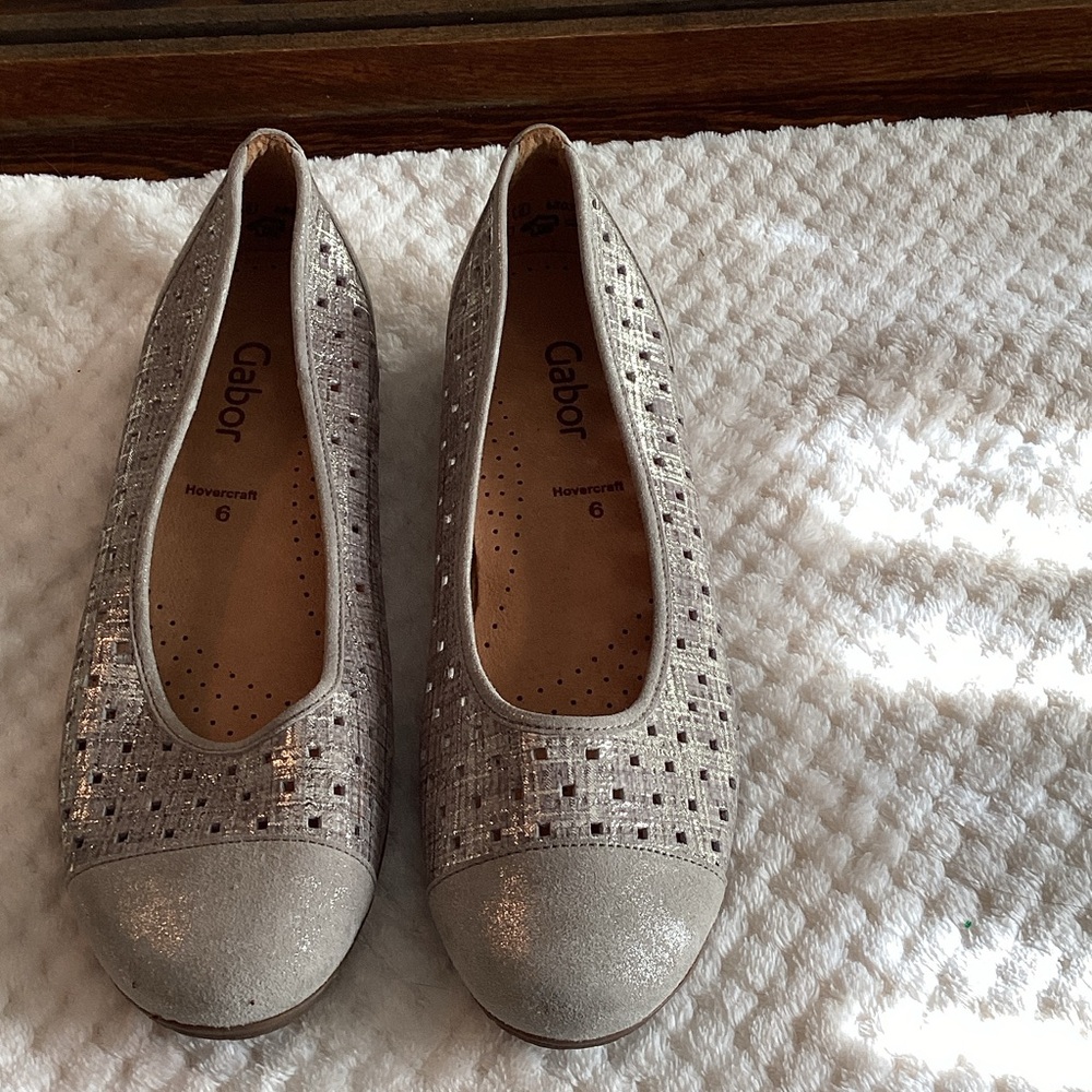 Gabor Women's Sparkling Silver Loafers